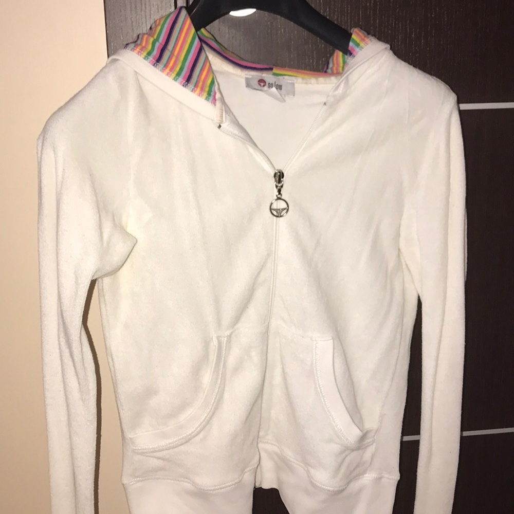 So low white hoodie